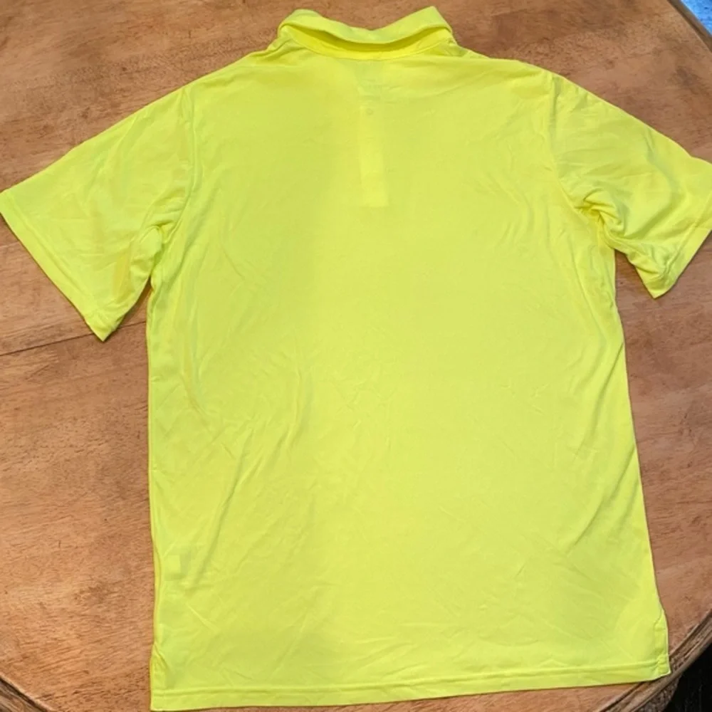 Nike Dri Fit Boy’s X Large 3 Button Collar Short Sleeve Neon‎ Yellow Golf Shirt